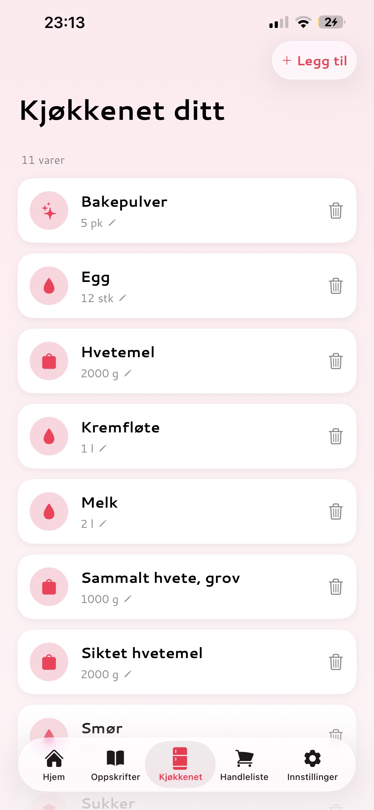 Kjøkkenet ditt — Bakeapp