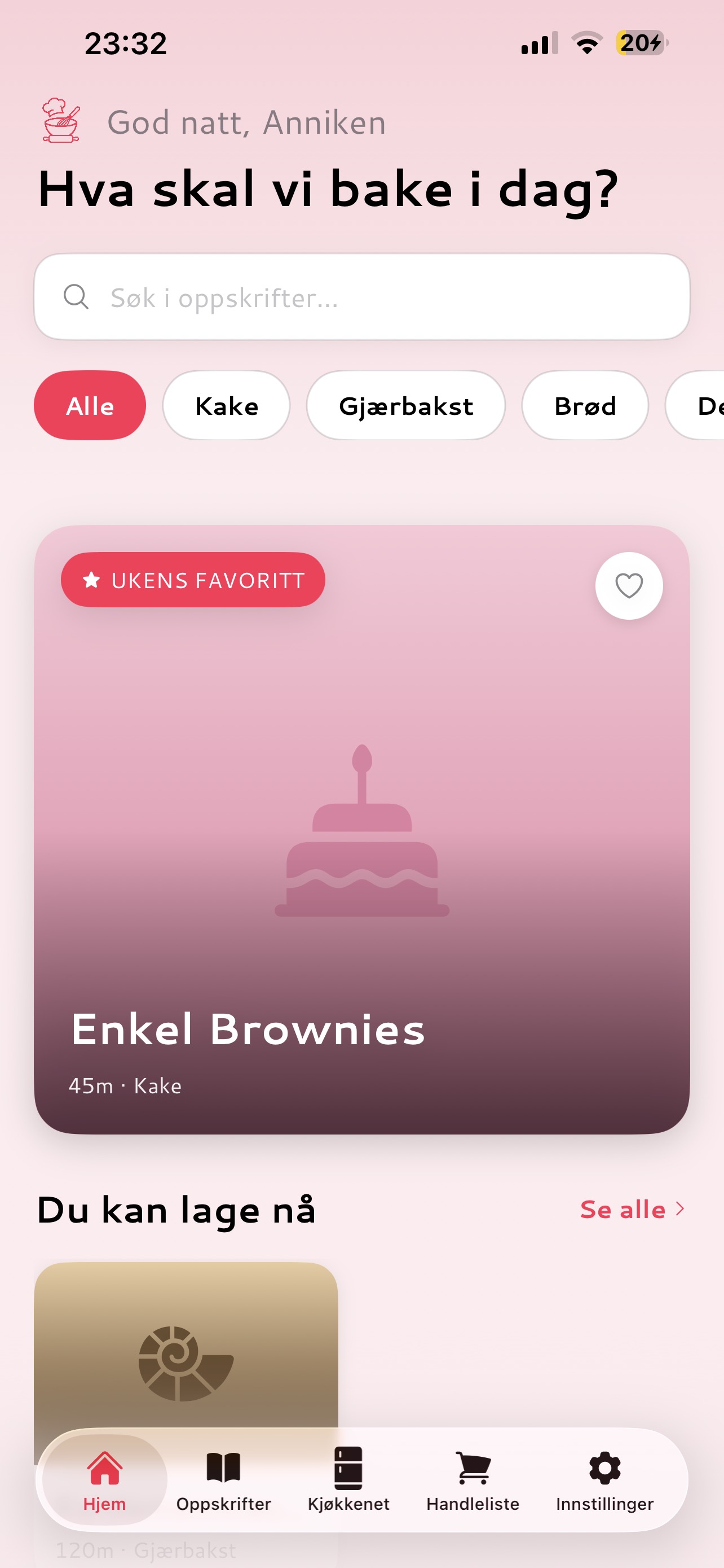Hjem — Bakeapp